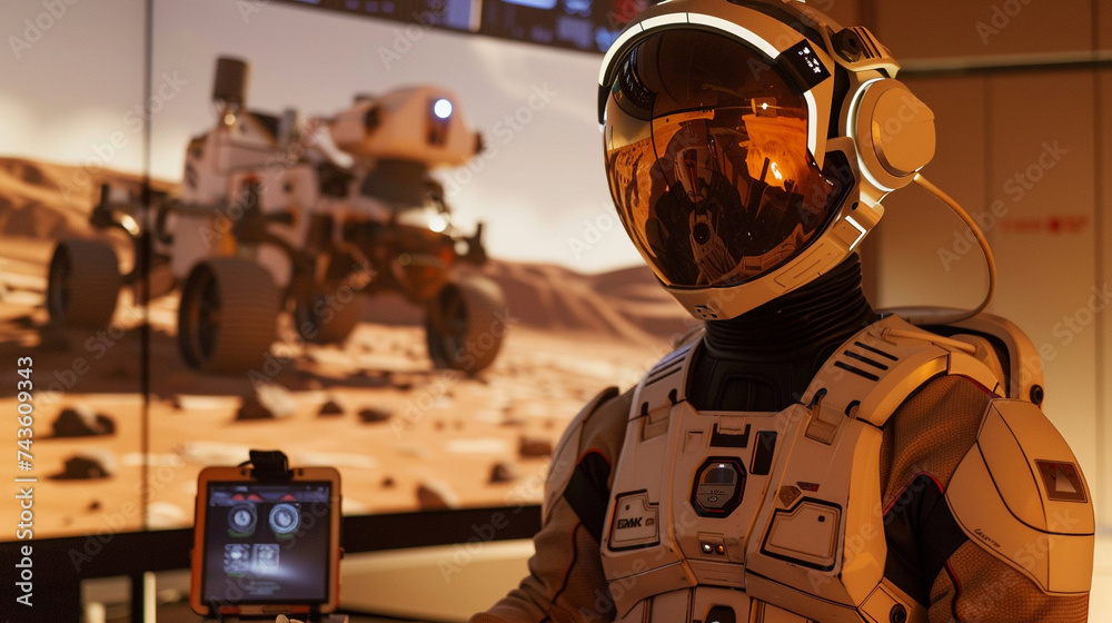 Create a VR experience that simulates life on Mars teaching users about space travel and colonization challenges