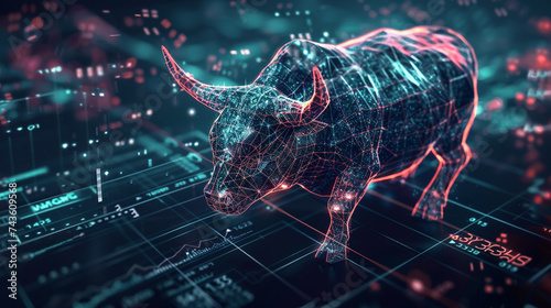 Develop an educational game on navigating crypto bull and bear markets managing virtual portfolios photo