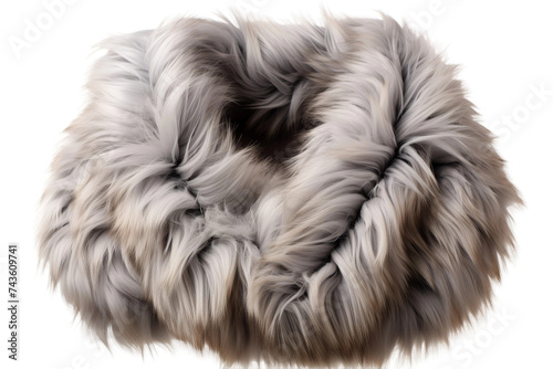 Chic Winter Faux Fur Snood Isolated on Transparent Background