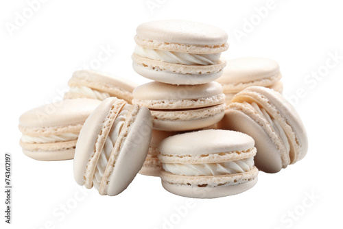 Delicate Macarons Illustration Isolated on Transparent Background
