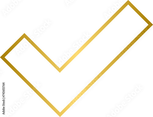 Golden check mark icon