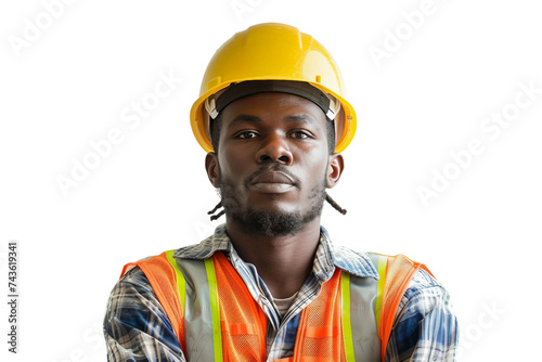 Construction Crew Member on Transparent Background, PNG
