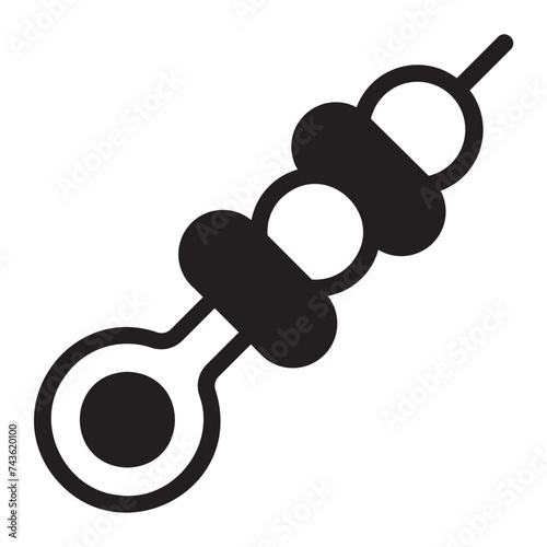 skewer glyph icon