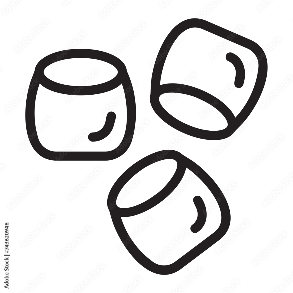 marshmallow line icon marshmallow line icon