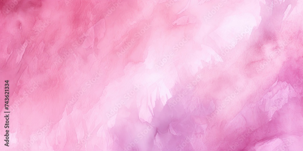 Pink watercolor background with a pronounced texture of paper for decorating
