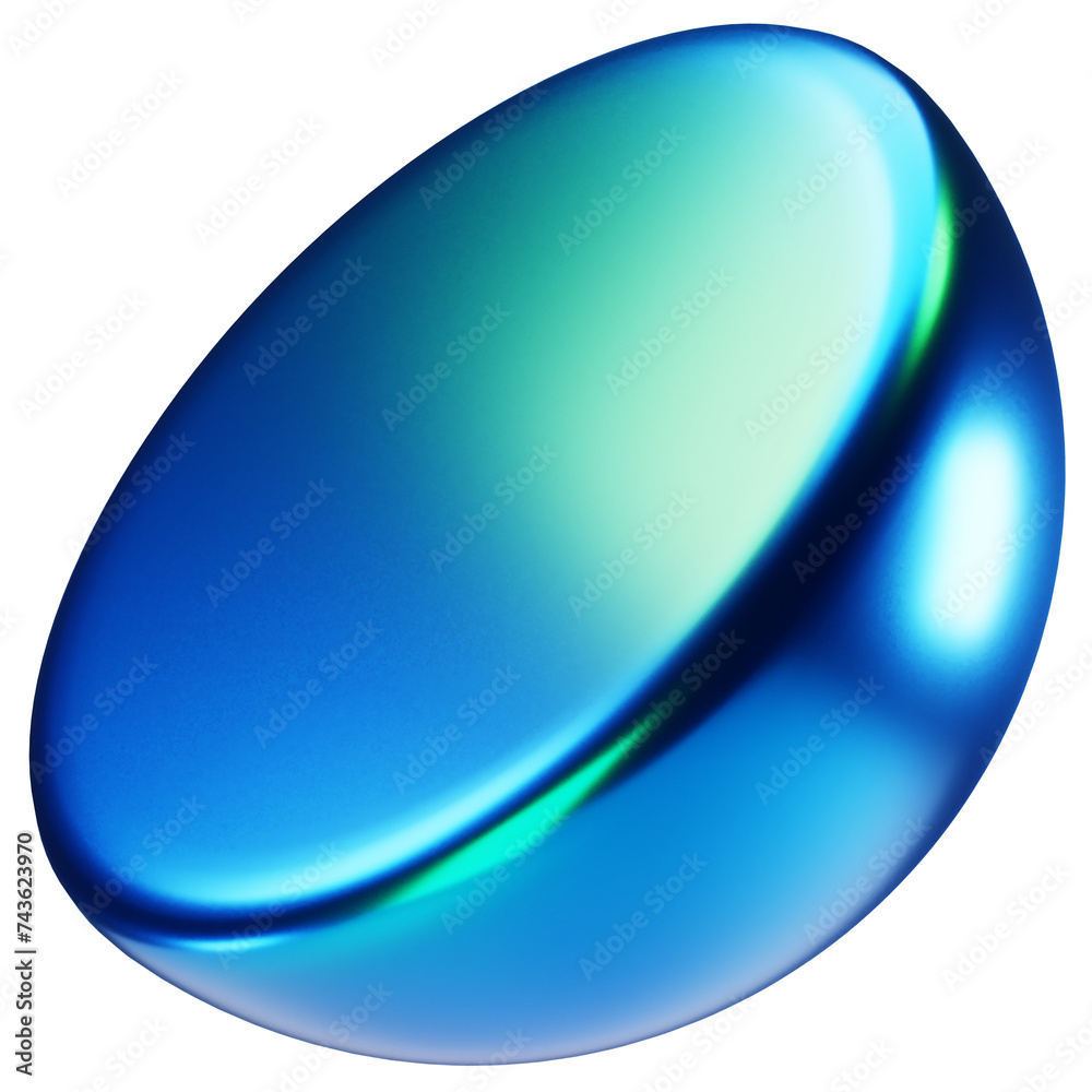 Naklejka premium 3d Realistic Geometric Shape