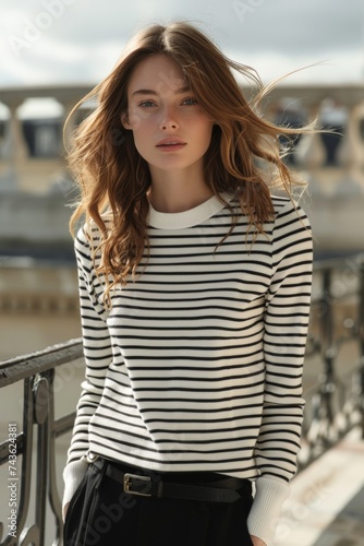 Striped Breton top for a chic and casual style