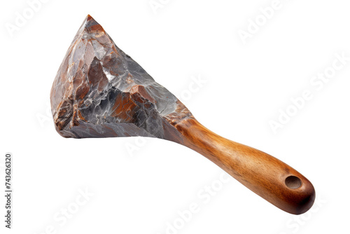 Ancient Handaxe Isolated on Transparent Background photo