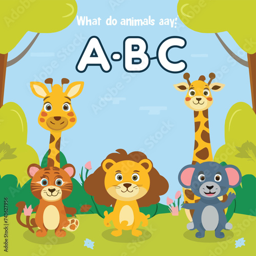 2d vector illustration for learning cartoon character design for letters of the English language 