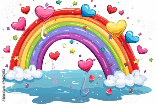 LGBTQ Pride unbowed. Rainbow beige colorful diversity network diversity Flag. Gradient motley colored clique LGBT rights parade festival insecurity diverse gender illustration