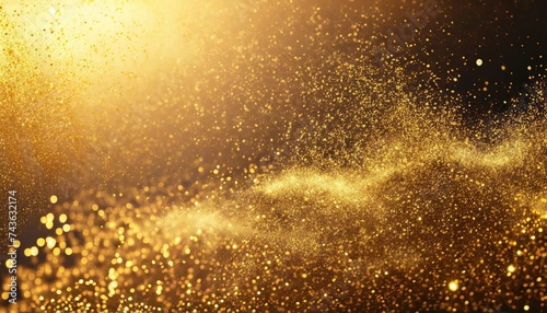 Golden particle dust background wallpaper