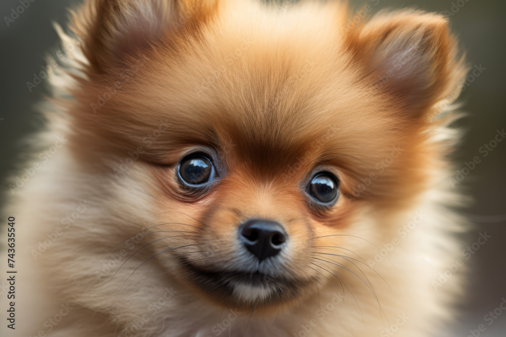 Pomeranian dog portrait - Generative AI