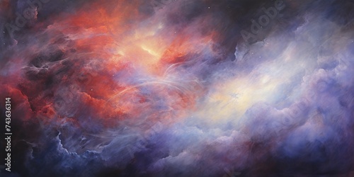 Mystical Nebula Background with Cosmic Colors