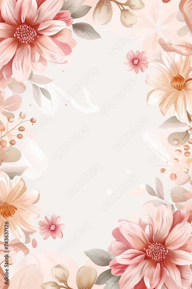 Flowers composition. Frame made of pink flowers and eucalyptus branches on white background. Flat lay, top view, copy space. 
Floral background with pink tulips.