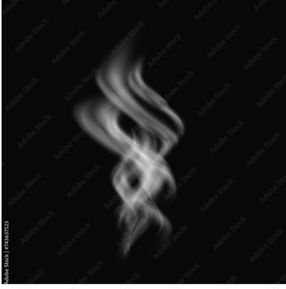 realistic smoke effects on dark background