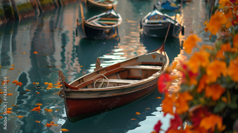 Obraz premium boats in the canal