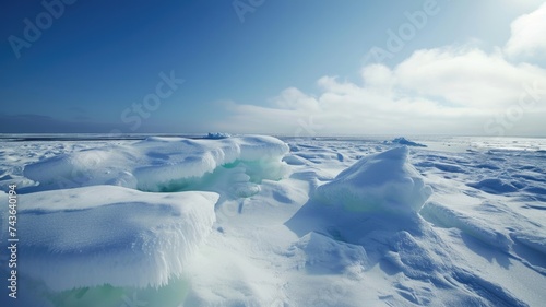 Arctic Blast with snowy landscapes, frozen tundra and polar ice