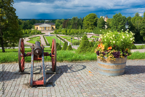 View of the Botanical Garden from Uppsala Castle, Uppsala, Sweden photo