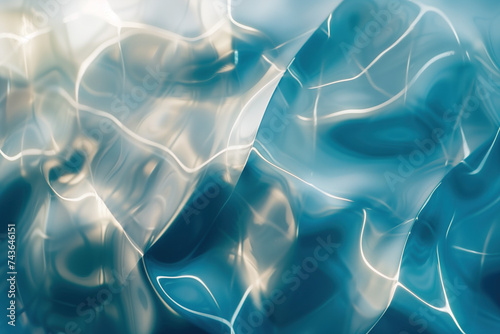 Abstract background with reflections and caustics. Futuristic background image. Created with Generative AI technology.