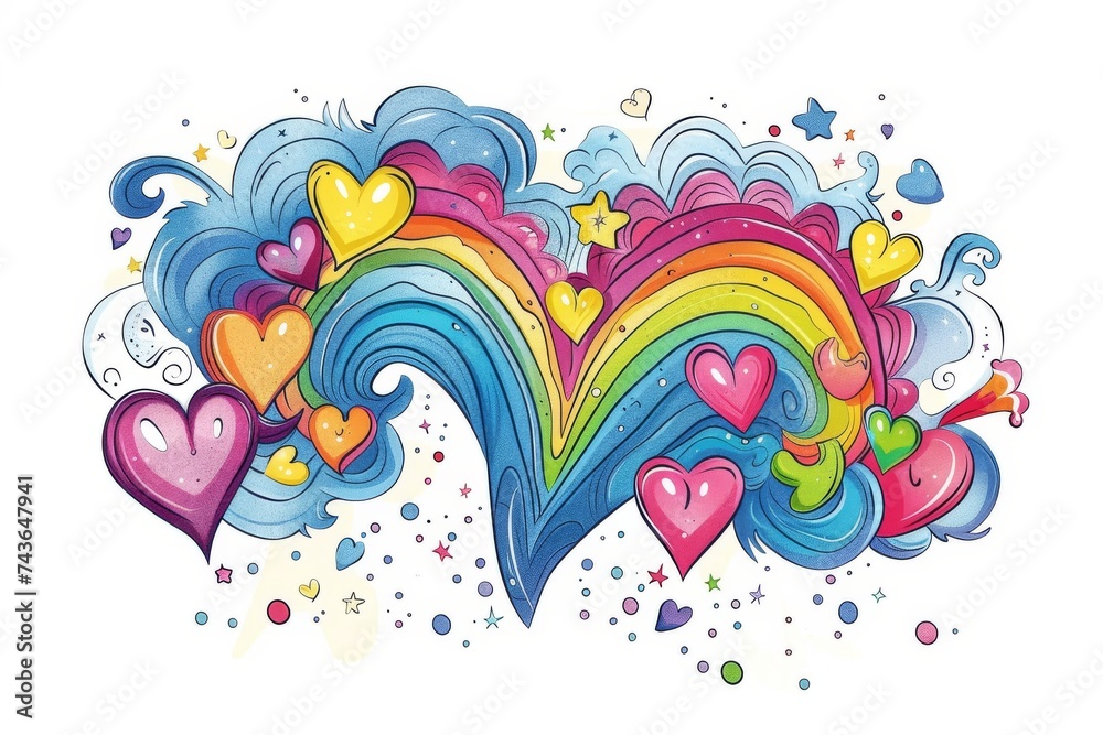 Obraz premium LGBTQ Pride steel blue. Rainbow prop design colorful blue diversity Flag. Gradient motley colored parade route LGBT rights parade festival mesmeric diverse gender illustration