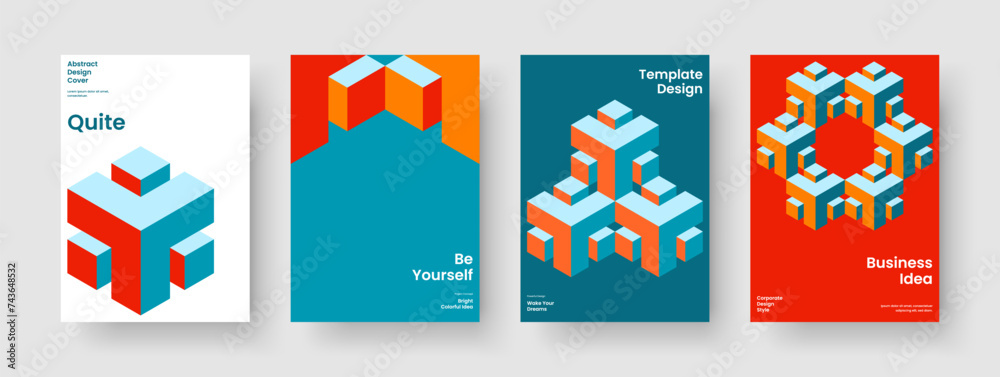 Geometric Business Presentation Layout. Modern Book Cover Template. Isolated Brochure Design. Flyer. Report. Poster. Banner. Background. Pamphlet. Leaflet. Handbill. Catalog. Portfolio. Notebook
