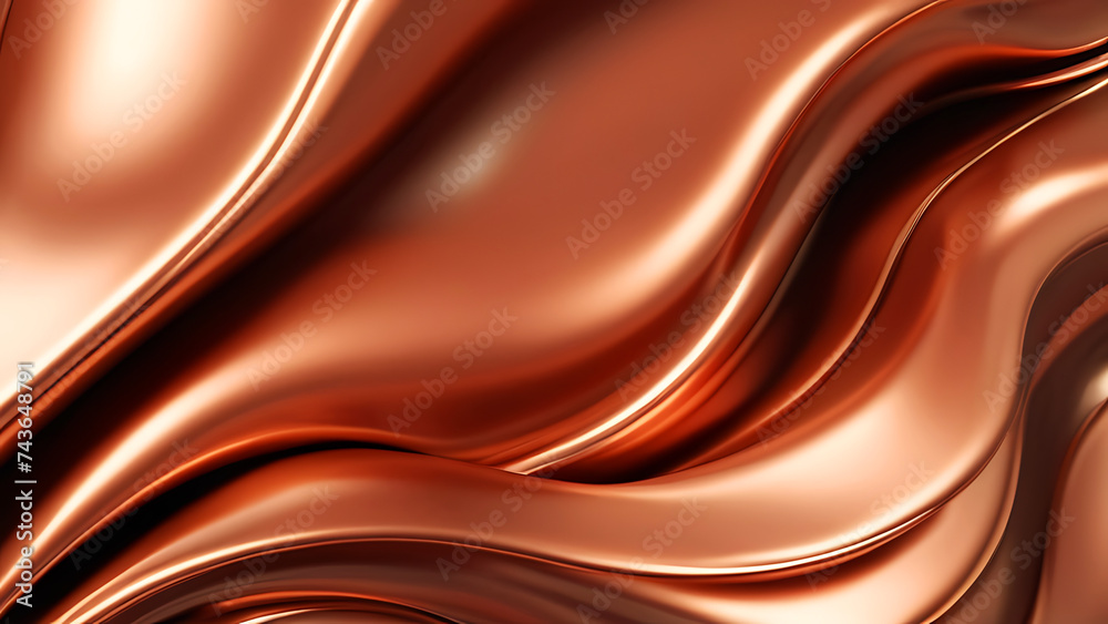 abstract background, Silk luxury copper, elegant waves, smooth curves and lines abstract background, Silk luxury copper, elegant waves, smooth curves and lines