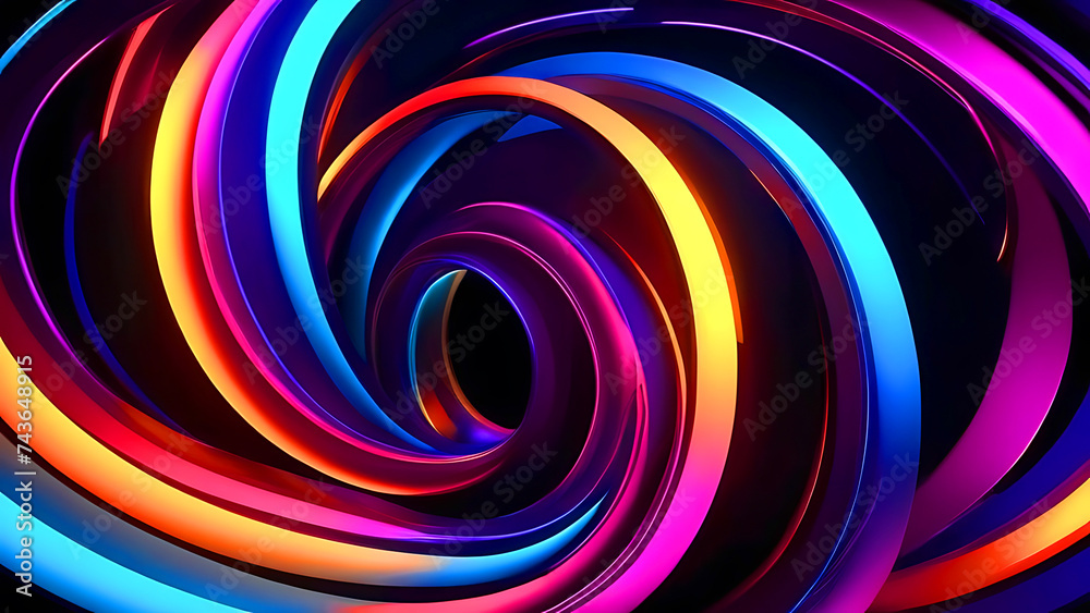 abstract background, colorful neon light, elegant waves, smooth curves and lines abstract background, colorful neon light, elegant waves, smooth curves and lines