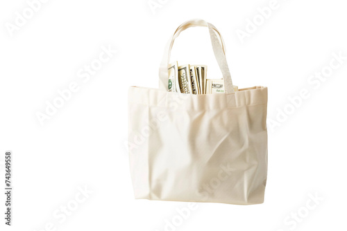 Money Tote on Transparent Background, PNG