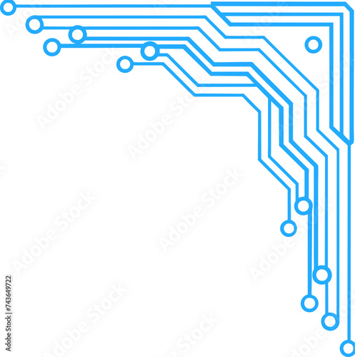 Chip lines corner border, circuit board chip lines corner border frame