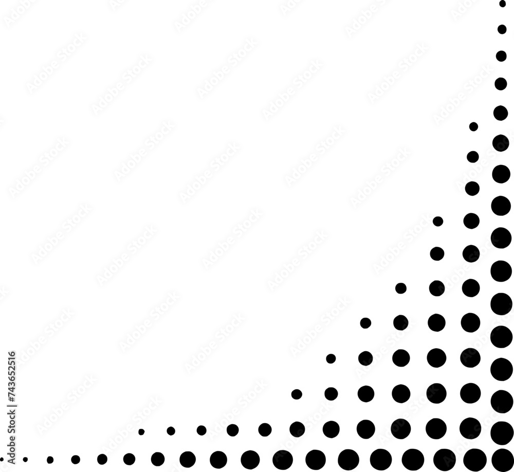 Halftone dots corner border, gold halftone effect wave Halftone dots corner border, gold halftone effect wave