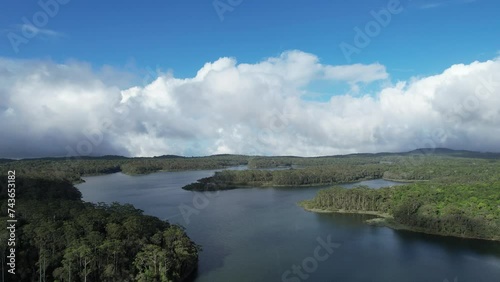 Aerial footage of Paluma Dam Queensland Australia photo