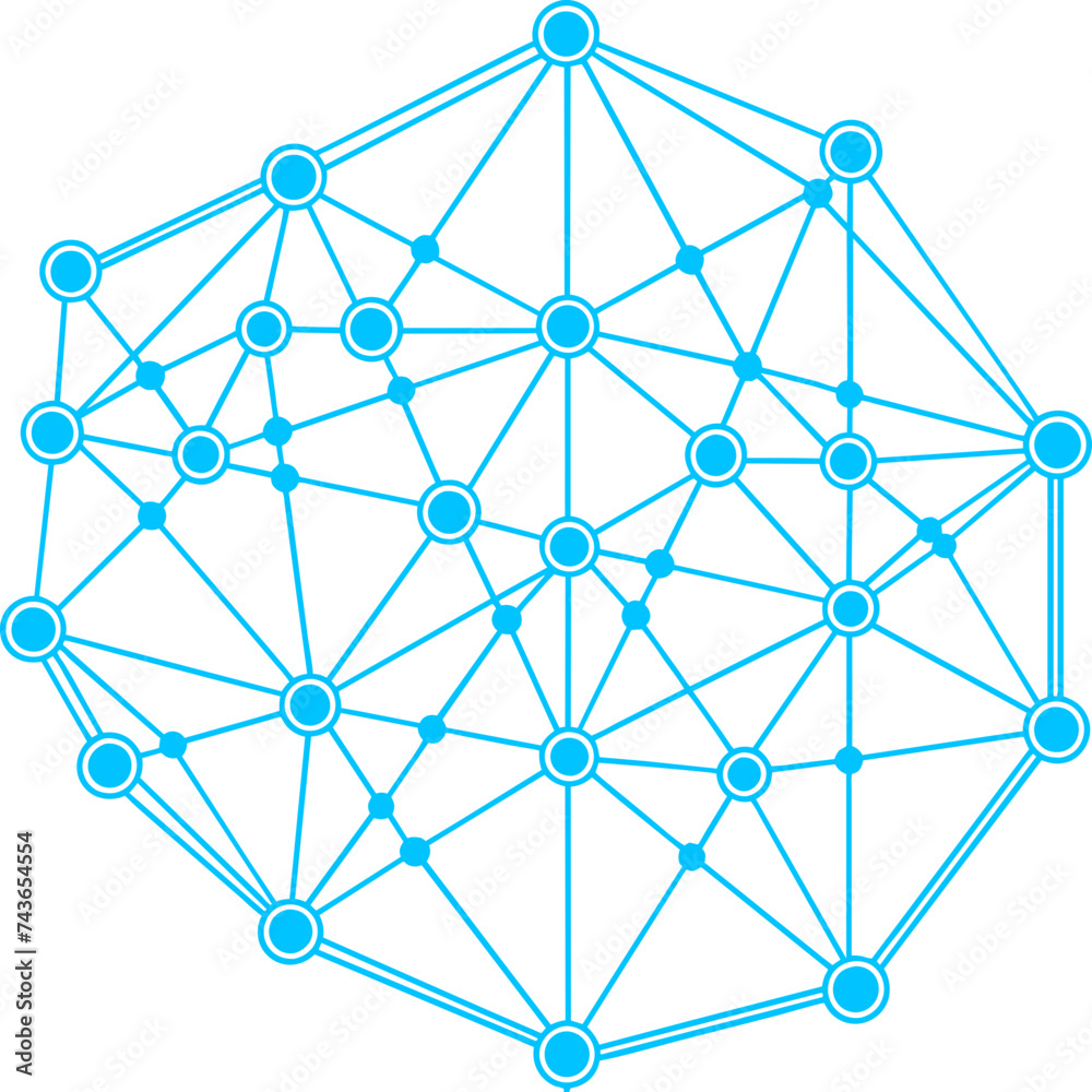 Blue network connection, blue network connection data Blue network connection, blue network connection data