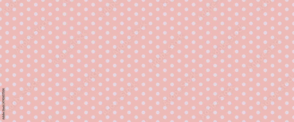 mini polka dot seamless pattern background. Pink and gray pastel colors dot the texture. Vector illustration