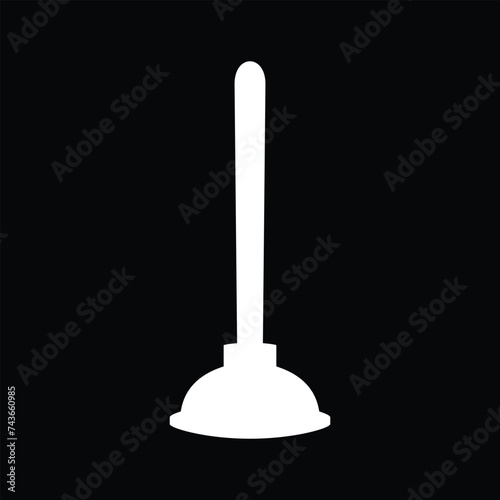 toilet plunger isolated on black