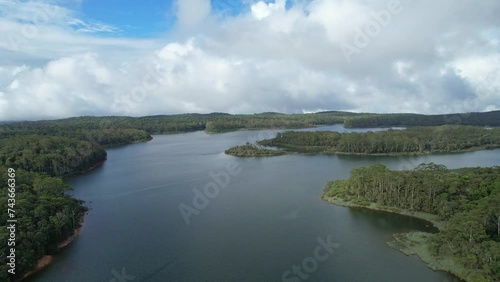 Aerial footage of Paluma Dam Queensland Australia photo