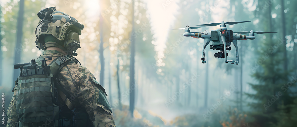 soldiers launching a drone in an outdoor setting, showcasing the precision and expertise involved in the operation