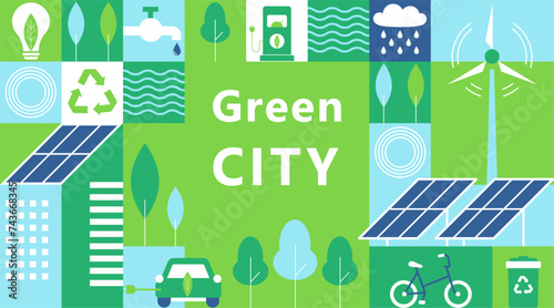 Green city poster