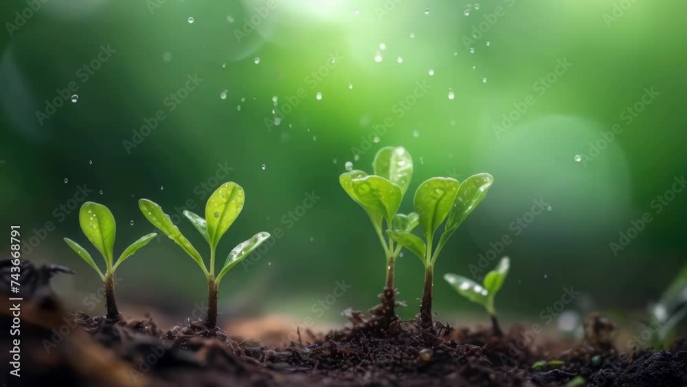 Small plants sprouting out of ground Small plants sprouting out of ground