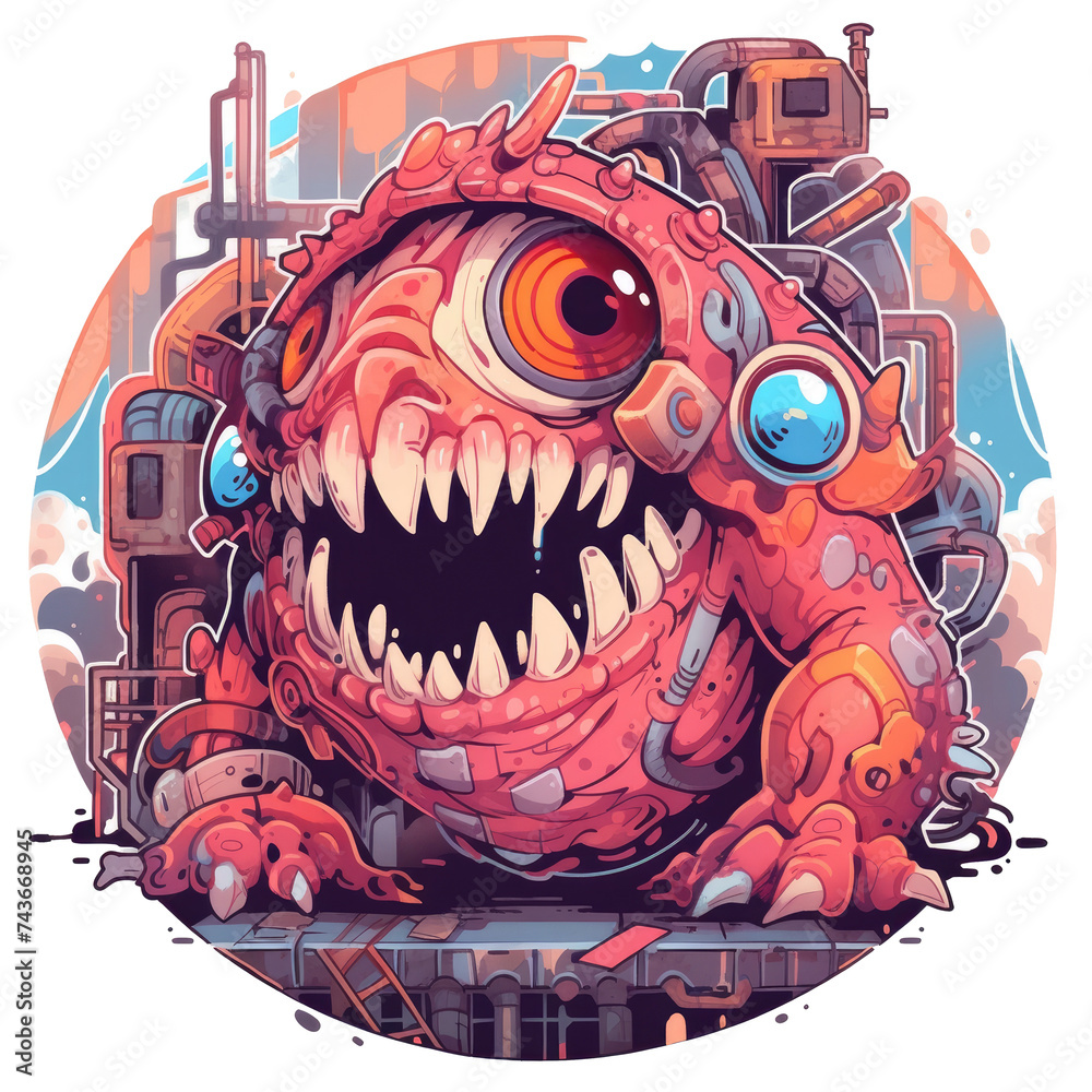 Dungeon Delight Monster Character T-Shirt Illustration