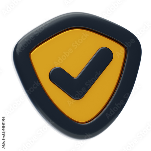 3D Finance Shield Safe Guarding With Resilient Protection. 3d illustration, 3d element, 3d rendering. 3d visualization isolated on a transparent background