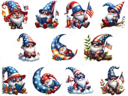 4th Of July Cute Gnome Bundle