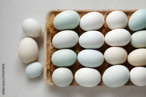 background with collection of eggs 