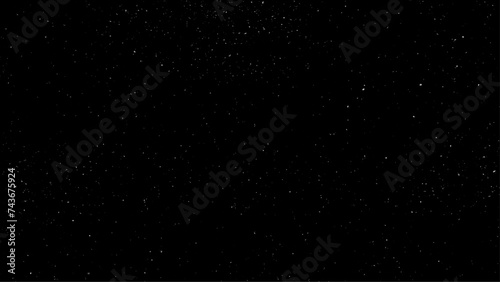 Galaxy space background. Photo of starry night sky. Snow falling on black background.