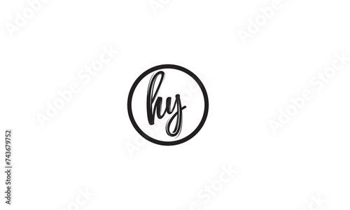 HY, YH, Y , H , Abstract Letters Logo Monogram