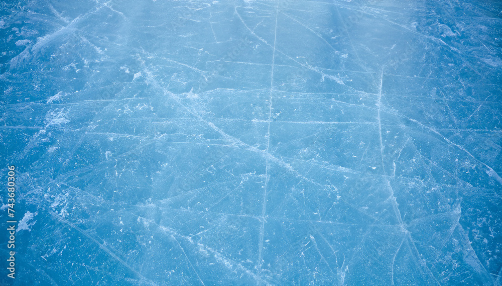 Ice rink floor. Background texture of blue ice rink. top view. Ice rink floor. Background texture of blue ice rink. top view.