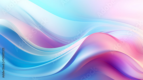 Fluid Pastel Waves Merging in Digital Silk created with Generative AI technology