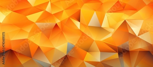Abstract Orange Polygonal Mosaic Background