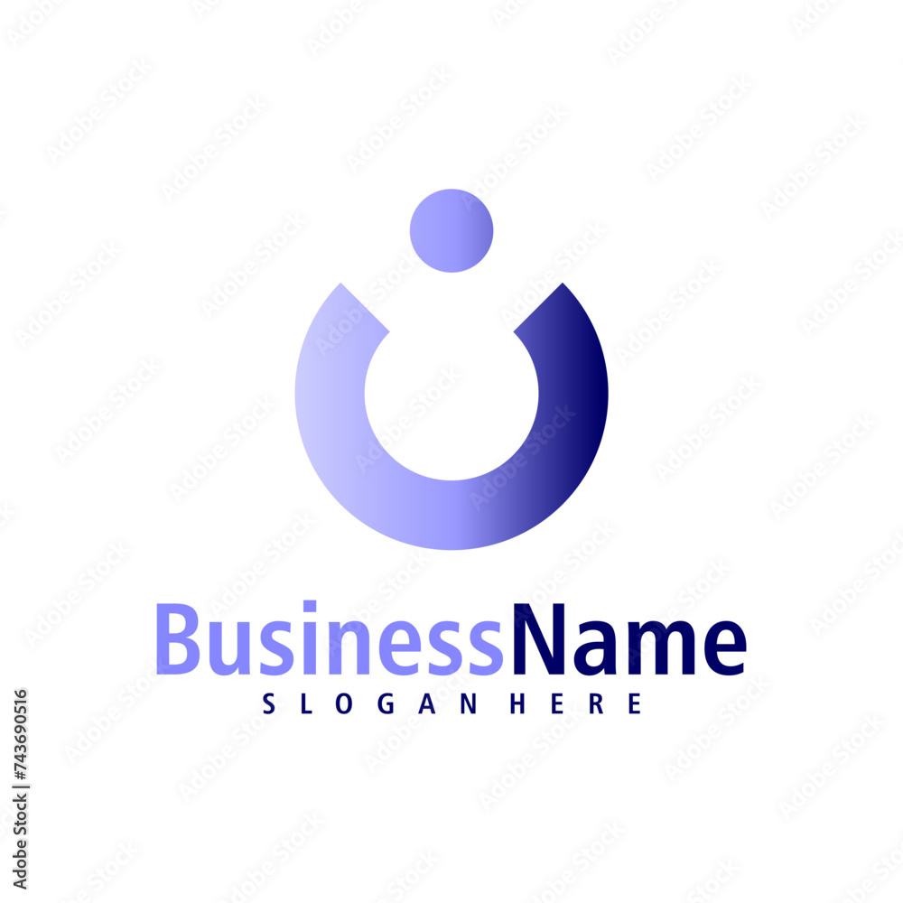 People with Letter I logo design vector. Creative Initial I logo concepts template People with Letter I logo design vector. Creative Initial I logo concepts template
