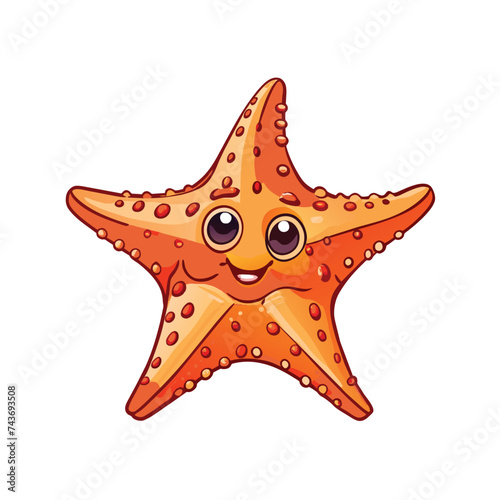cute starfish cartoon illustration