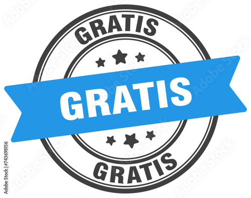 gratis stamp. gratis label on transparent background. round sign